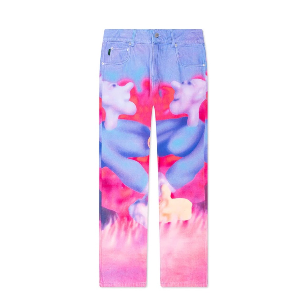 Colorful Graphic Print Jeans